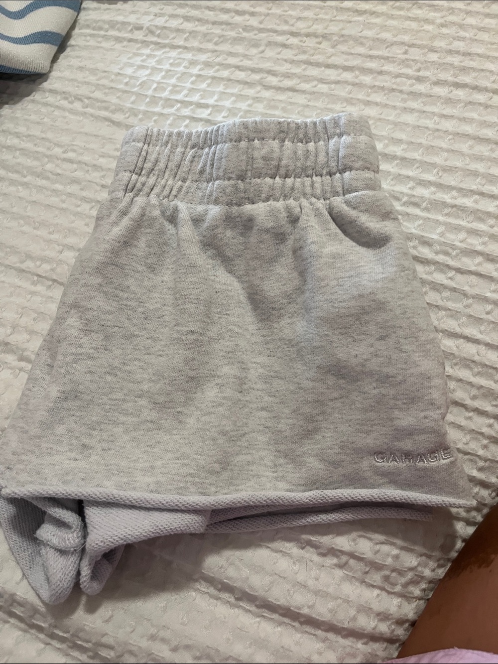 Garage Light Gray Knit Skort with Elastic Waistband